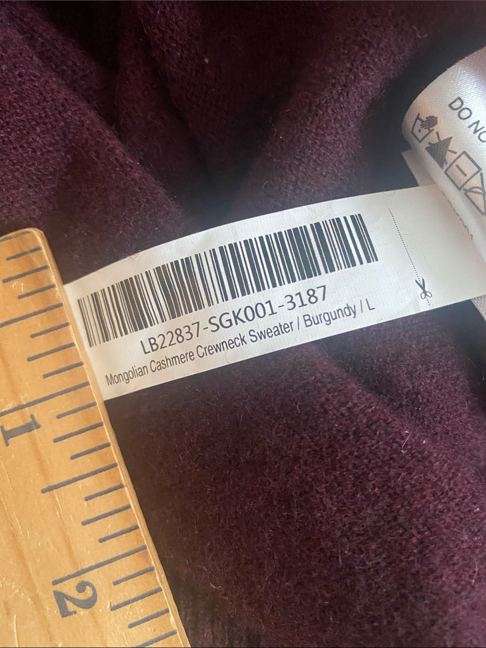Quince Mongolian Cashmere Crew Sweater Burgundy Size LARGE - Picture 9 of 10
